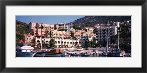 Framed Harbor, Kalkan, Turkey Print