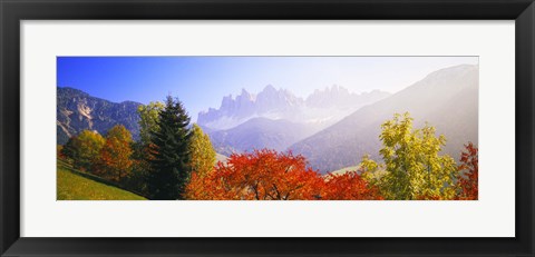 Framed Dolomites Alps in spring, Italy Print