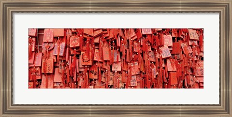 Framed Prayer offerings at a temple, Dai Temple, Tai&#39;an, China Print