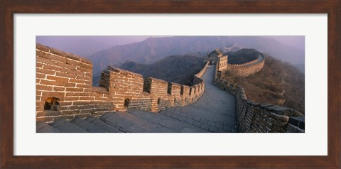 Framed High angle view of the Great Wall Of China, Mutianyu, China Print