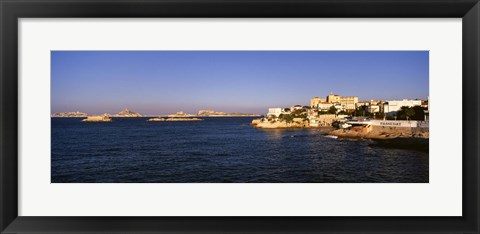 Framed Buildings at the waterfront, Marseille, France Print