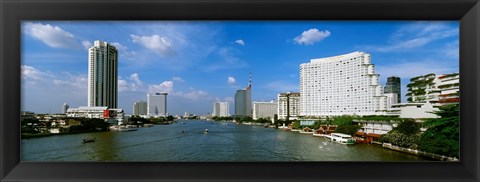 Framed Chao Phraya River, Bangkok, Thailand Print