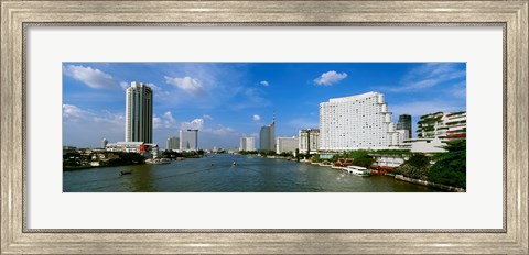 Framed Chao Phraya River, Bangkok, Thailand Print