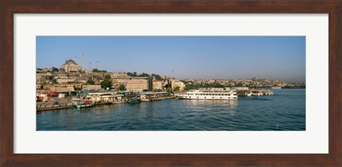 Framed Buildings at the waterfront, Istanbul, Turkey Print