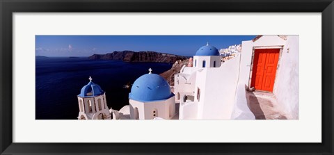 Framed Church in a city, Santorini, Cyclades Islands, Greece Print