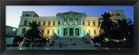 Framed Low angle view of a building, Syros, Cyclades Islands, Greece Print