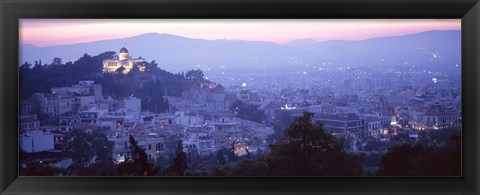 Framed Athens, Greece with Pink Sky Print