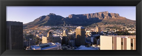 Framed Aerial View of Cape Town and Table Mountain Print