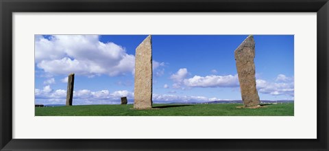 Framed Stones Of Stenness, Orkney Islands, Scotland, United Kingdom Print