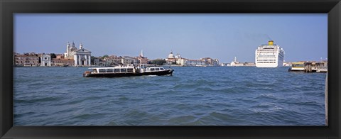 Framed Boats, San Giorgio, Venice, Italy Print