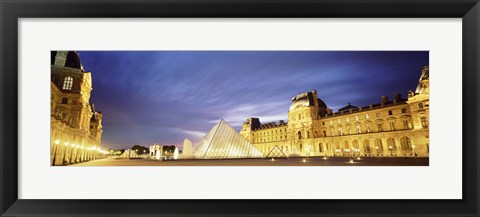 Framed Louvre Pyramid, Paris, France Print