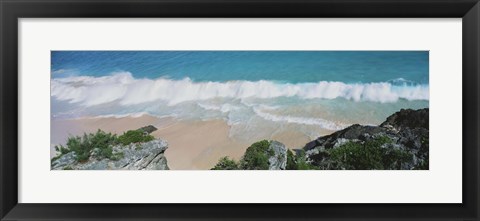 Framed High angle view of waves in the ocean, Atlantic Ocean, Bermuda Print