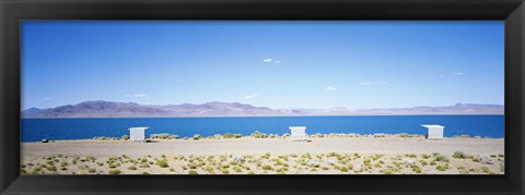 Framed Blue sky over a lake, Pyramid Lake, Nevada Print