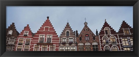 Framed Low angle view of buildings, Bruges, Belgium Print