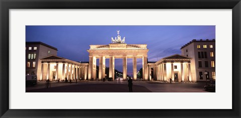 Framed Brandenburg Gate at dusk, Berlin, Germany Print