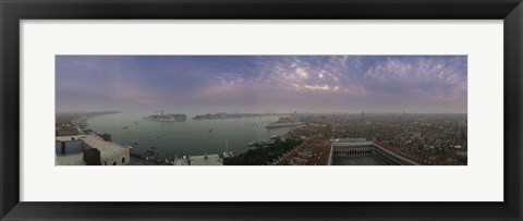 Framed Aerial view of a cityscape, Venice, Veneto, Italy Print