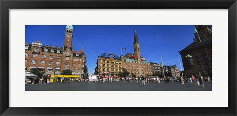 Framed City Hall Square, Copenhagen, Denmark Print