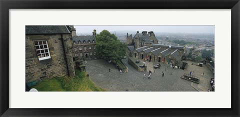 Framed High Angle View Of Tourists In A Castle, Edinburgh Castle, Edinburgh, Scotland, United Kingdom Print