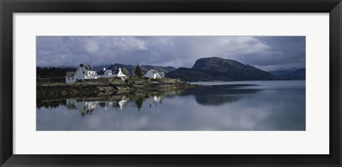 Framed Residential Structure On The Waterfront, Plockton, Highlands, Scotland, United Kingdom Print