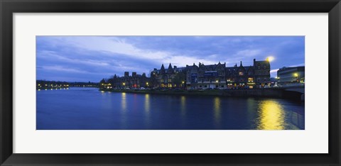 Framed Buildings On The Waterfront, Inverness, Highlands, Scotland, United Kingdom Print