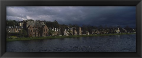 Framed Clouds Over Building On The Waterfront, Inverness, Highlands, Scotland, United Kingdom Print