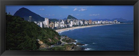 Framed Buildings On The Waterfront, Rio De Janeiro, Brazil Print