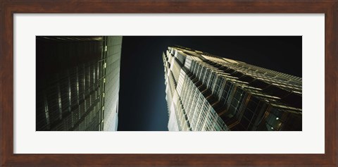 Framed Low Angle View Of A Tower, Jin Mao Tower, Pudong, Shanghai, China Print