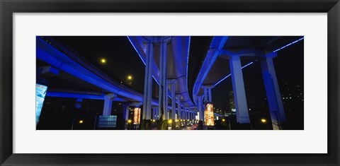 Framed Low Angle View Of An Overpasses, Shanghai, China Print