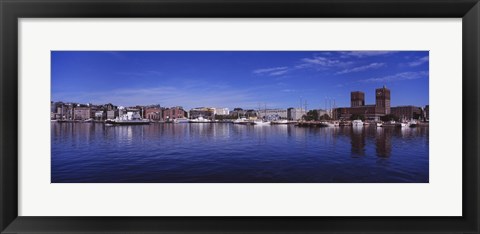 Framed Buildings On The Waterfront, Oslo, Norway Print