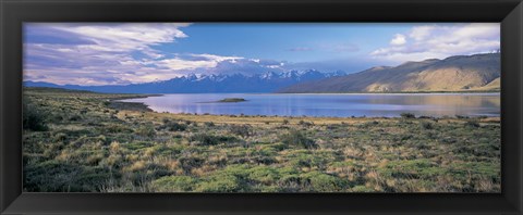 Framed Clouds over a river, Mt Fitzroy, Patagonia, Argentina Print