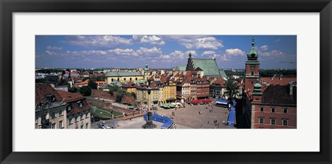 Framed High angle view of a market square, Warsaw, Silesia, Poland Print