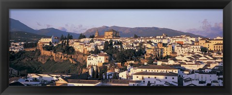 Framed High angle view of a town, Ronda, Andalucia, Spain Print