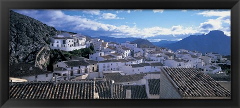 Framed High angle view of buildings in a town, Velez Blanco, Andalucia, Spain Print