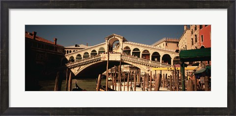 Framed Bridge over a canal, Venice, Italy Print