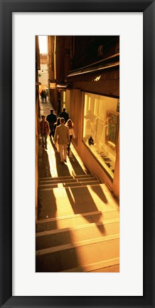 Framed High angle view of tourists in a city, Venice, Italy Print