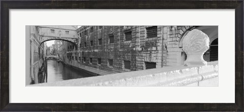 Framed Bridge Over A Canal, Bridge Of Sighs, Venice, Italy Print