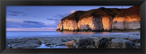 Framed Clouds Over The Sea, Thornwick Bay, Yorkshire, England, United Kingdom Print