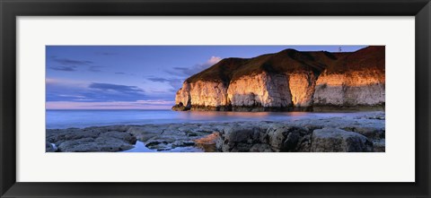 Framed Clouds Over The Sea, Thornwick Bay, Yorkshire, England, United Kingdom Print