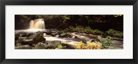 Framed Stream Flowing Through Rocks, Thomason Foss, Goathland, North Yorkshire, England, United Kingdom Print