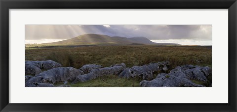 Framed Clouds Over A Landscape, Ingleborough, Yorkshire Dales, Yorkshire, England, United Kingdom Print