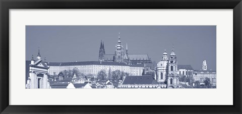 Framed Buildings In A City, Hradcany Castle, St. Nicholas Church, Prague, Czech Republic Print