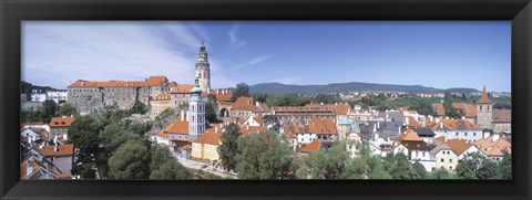 Framed Buildings in a city, Cesky Krumlov, South Bohemia, Czech Republic Print