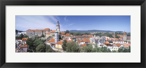 Framed Buildings in a city, Cesky Krumlov, South Bohemia, Czech Republic Print