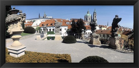 Framed Sculptures in a garden, Vrtbovska Garden, Prague, Czech Republic Print