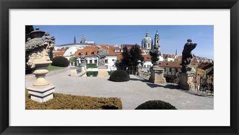 Framed Sculptures in a garden, Vrtbovska Garden, Prague, Czech Republic Print