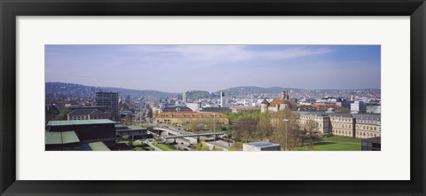 Framed High angle view of a city, Stuttgart, Germany Print