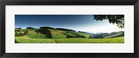 Framed Panoramic view of a landscape, St Margen, Black Forest, Germany Print