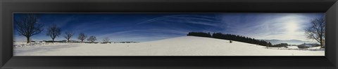 Framed Trees on a snow covered landscape, St. Peter, Lindenberg, Black Forest, Germany Print