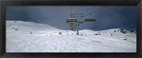 Framed Lech ski area, Austria Print