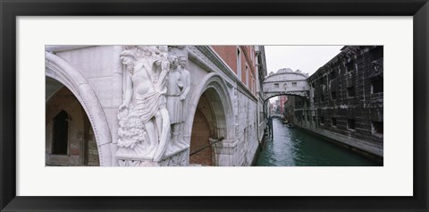 Framed Bridge across a canal, Bridge of Sighs, Venice, Italy Print